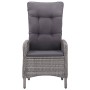 Garden table and chairs 3 pieces synthetic rattan gray acacia wood by vidaXL, Garden sets - Ref: Foro24-3058535, Price: 301,6...