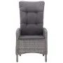 Garden table and chairs 3 pieces synthetic rattan gray acacia wood by vidaXL, Garden sets - Ref: Foro24-3058535, Price: 351,6...