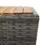 Garden table and chairs 3 pieces synthetic rattan gray acacia wood by vidaXL, Garden sets - Ref: Foro24-3058535, Price: 351,6...