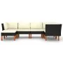 Garden furniture set 6 pieces and black synthetic rattan cushions by vidaXL, Garden sets - Ref: Foro24-3059734, Price: 423,66...