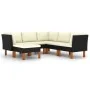 Garden furniture set 6 pieces and black synthetic rattan cushions by vidaXL, Garden sets - Ref: Foro24-3059734, Price: 423,66...