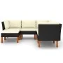 Garden furniture set 6 pieces and black synthetic rattan cushions by vidaXL, Garden sets - Ref: Foro24-3059734, Price: 423,66...