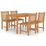 Conjunto de comedor de jardín 5 piezas madera maciza de teca de vidaXL, Conjuntos de jardín - Ref: Foro24-3059929, Precio: 66...