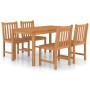 Conjunto de comedor de jardín 5 piezas madera maciza de teca de vidaXL, Conjuntos de jardín - Ref: Foro24-3059929, Precio: 68...
