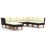 8-piece garden furniture set and black synthetic rattan cushions by vidaXL, Garden sets - Ref: Foro24-3059742, Price: 520,24 ...