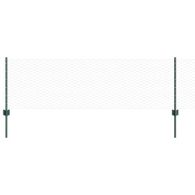 Reja con postes Verde 0.6 x 50 m Acero