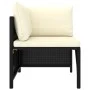 5-teiliges Gartenmöbel-Set und schwarze synthetische Rattankissen von vidaXL, Gartensets - Ref: Foro24-3059779, Preis: 274,45...