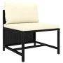 5-teiliges Gartenmöbel-Set und schwarze synthetische Rattankissen von vidaXL, Gartensets - Ref: Foro24-3059779, Preis: 274,45...