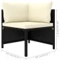 5-teiliges Gartenmöbel-Set und schwarze synthetische Rattankissen von vidaXL, Gartensets - Ref: Foro24-3059779, Preis: 274,45...