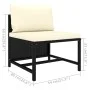 5-teiliges Gartenmöbel-Set und schwarze synthetische Rattankissen von vidaXL, Gartensets - Ref: Foro24-3059779, Preis: 274,45...