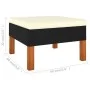 4-teiliges Gartenmöbel-Set und schwarze synthetische Rattankissen von vidaXL, Gartensets - Ref: Foro24-3059749, Preis: 281,41...