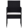 Juego de comedor para jardín 3 piezas ratán sintético negro de vidaXL, Conjuntos de jardín - Ref: Foro24-3059410, Precio: 175...