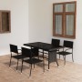 5-Piece Black Synthetic Rattan Garden Dining Set by vidaXL, Garden sets - Ref: Foro24-3059444, Price: 198,27 €, Discount: %