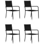 5-teiliges Garten-Ess-Set aus schwarzem synthetischem Rattan von vidaXL, Gartensets - Ref: Foro24-3059444, Preis: 207,58 €, R...