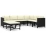 8-teiliges Gartenmöbel-Set und schwarze synthetische Rattankissen von vidaXL, Gartensets - Ref: Foro24-3059798, Preis: 436,97...