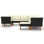 9-teiliges Gartenmöbel-Set und schwarze synthetische Rattankissen von vidaXL, Gartensets - Ref: Foro24-3059744, Preis: 669,41...