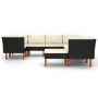 9-teiliges Gartenmöbel-Set und schwarze synthetische Rattankissen von vidaXL, Gartensets - Ref: Foro24-3059744, Preis: 678,21...