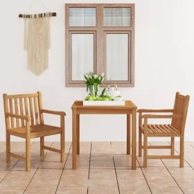 3-piece solid teak wood garden dining set by vidaXL, Garden sets - Ref: Foro24-3059923, Price: 512,91 €, Discount: %