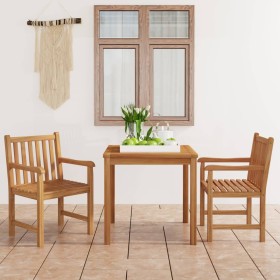 Conjunto de comedor de jardín 3 piezas madera maciza de teca de vidaXL, Conjuntos de jardín - Ref: Foro24-3059923, Precio: 52...
