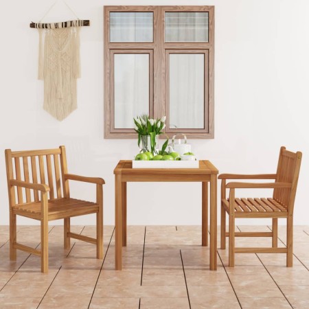 3-teilige Garten-Essgarnitur aus massivem Teakholz von vidaXL, Gartensets - Ref: Foro24-3059923, Preis: 522,80 €, Rabatt: %