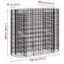 Gabionenbett aus verzinktem Eisen, 120 x 50 x 100 cm von vidaXL, Töpfe und Pflanzgefäße - Ref: Foro24-152032, Preis: 59,13 €,...