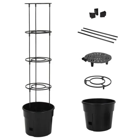 Anthracite polypropylene tomato planter Ø29.5x115 cm by vidaXL, Pots and planters - Ref: Foro24-152209, Price: 34,40 €, Disco...