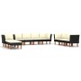 Garden furniture set 10 pieces black synthetic rattan cushions by vidaXL, Garden sets - Ref: Foro24-3059745, Price: 723,43 €,...