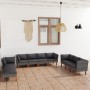 10-teiliges Gartenmöbel-Set und graue synthetische Rattankissen von vidaXL, Gartensets - Ref: Foro24-3059723, Preis: 754,08 €...