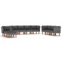 10-teiliges Gartenmöbel-Set und graue synthetische Rattankissen von vidaXL, Gartensets - Ref: Foro24-3059723, Preis: 754,08 €...