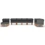 10-teiliges Gartenmöbel-Set und graue synthetische Rattankissen von vidaXL, Gartensets - Ref: Foro24-3059723, Preis: 744,05 €...