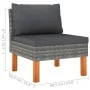 Garden furniture set 8 pieces and gray synthetic rattan cushions by vidaXL, Garden sets - Ref: Foro24-3059720, Price: 568,06 ...