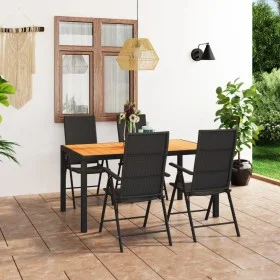 Gartensitzgruppe 5-teilig in Schwarz und Braun von vidaXL, Gartensets - Ref: Foro24-3060054, Preis: 478,62 €, Rabatt: %
