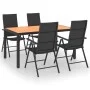 Gartensitzgruppe 5-teilig in Schwarz und Braun von vidaXL, Gartensets - Ref: Foro24-3060054, Preis: 470,04 €, Rabatt: %