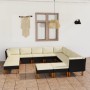 12-piece garden furniture set and black synthetic rattan cushions by vidaXL, Garden sets - Ref: Foro24-3059747, Price: 633,21...