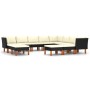 12-piece garden furniture set and black synthetic rattan cushions by vidaXL, Garden sets - Ref: Foro24-3059747, Price: 633,21...