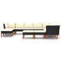 12-teiliges Gartenmöbel-Set und schwarze synthetische Rattankissen von vidaXL, Gartensets - Ref: Foro24-3059747, Preis: 773,3...