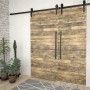 Schiebetürbeschlagsatz aus schwarzem Stahl 2 Stück 200 cm von vidaXL, Türrahmen - Ref: Foro24-3059839, Preis: 90,90 €, Rabatt: %