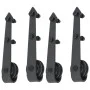 Schiebetürbeschlagsatz aus schwarzem Stahl 2 Stück 200 cm von vidaXL, Türrahmen - Ref: Foro24-3059839, Preis: 92,59 €, Rabatt: %