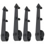 Schiebetürbeschlagsatz aus schwarzem Stahl 2 Stück 200 cm von vidaXL, Türrahmen - Ref: Foro24-3059839, Preis: 90,90 €, Rabatt: %