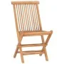 Folding 7-piece solid teak wood garden dining set by vidaXL, Garden sets - Ref: Foro24-3059968, Price: 493,89 €, Discount: %