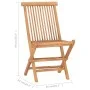 Folding 7-piece solid teak wood garden dining set by vidaXL, Garden sets - Ref: Foro24-3059968, Price: 493,89 €, Discount: %