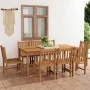 Conjunto de comedor de jardín 9 piezas madera maciza de teca de vidaXL, Conjuntos de jardín - Ref: Foro24-3059942, Precio: 1,...