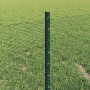 Reja con postes Verde 0.4 x 100 m Acero