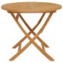 Conjunto de comedor de jardín 5 piezas madera maciza de teca