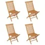 Conjunto de comedor de jardín 5 piezas madera maciza de teca de vidaXL, Conjuntos de jardín - Ref: Foro24-3059579, Precio: 35...