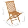 Conjunto de comedor de jardín 5 piezas madera maciza de teca de vidaXL, Conjuntos de jardín - Ref: Foro24-3059579, Precio: 35...