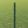 Reja con postes Verde 0.5 x 100 m Acero