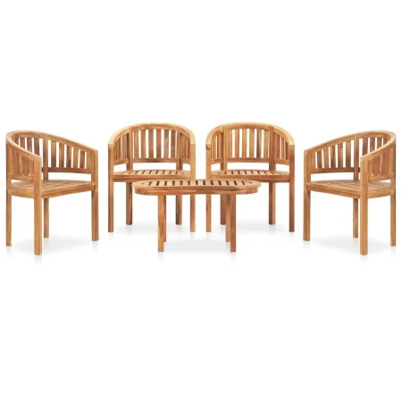 5-piece solid teak wood garden furniture set by vidaXL, Garden sets - Ref: Foro24-3059963, Price: 757,98 €, Discount: %