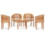 5-teiliges Gartenmöbel-Set aus massivem Teakholz von vidaXL, Gartensets - Ref: Foro24-3059963, Preis: 766,34 €, Rabatt: %