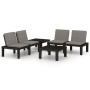 4-teiliges Gartenmöbel-Set mit grauen Kunststoffkissen von vidaXL, Gartensets - Ref: Foro24-3059832, Preis: 292,32 €, Rabatt: %